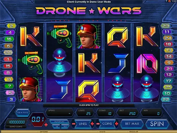 Grafica slot futuristica